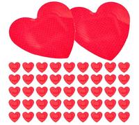 TIDTALEO 50pcs Heart-Shaped Wound Patches Breathable Self-Adhesive Pe Bandages Creative Heart-Shaped Design Red for Adults in Your Bag Or at Home