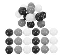 TIDTALEO 50pcs Plastic Ocean Balls for Play Pits Lightweight Swimming Party Decoration Versatile Ball Pit for Indoor Outdoor Use in Black White