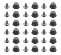 TIDTALEO 50pcs Purse Feet Studs Rivets, Metal Rivets for Leather Handbag, Alloy, Black, 10mm, round Dome, Screw Back, DIY Leatherworking Craft