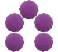 TIDTALEO 5pcs Portable Spherical Lip Balm Containers with Inserts and Transfer Pipettes Lightweight Refillable Lip Gloss Tubes for Travel and DIY Makeup Stylish Purple round Ball Shape