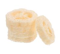 TIDTALEO 5pcs Soap Holder Cleaning Loofah Pad Beige Loofah Material Simple and Natural Shape Creative Style Water Absorbing Will Not Damage The Surface for Home Soap Making