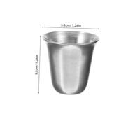 TIDTALEO 5pcs Stackable Stainless Steel Religious Communion Cups Reusable Goblets for Church Catholic Holy Communion Space Saving Design for Bar Kitchen and Home Use