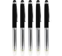TIDTALEO 5pcs Stylus 3 in 1 Pens with LED Lighted Pens for Writing the Dark Smooth Metal and Plastic for Touch Screen Tablets and Phones for Back to School Party