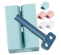 TIDTALEO 6 Pcs Toothpaste Dispensers Rolling Tube Squeezer Set in Pink, White, and Light Blue for Bathroom Use, Space-Saving Toothpaste Holder Stand Suitable for Boys and Girls and Family