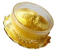 TIDTALEO 60ml Glass Tea Cup with Metal Tray Set, Simple and Delicate Design, Easy to Clean Filter, for Office Or Household Use