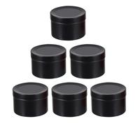 TIDTALEO 6pcs 50ml Aluminum Candle Containers Circular Reusable and Wear-resistant Jars for Storage of Small Balm and Gel for Christmas DIY Candle Making and Facial Cream