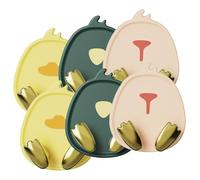 TIDTALEO 6Pcs Cartoon Wall Hooks Heavy Duty Adhesive Hangers for Caps Scarves Towels and More No Drilling Needed for Bathroom Kitchen Bedroom Storage