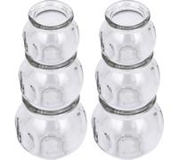TIDTALEO 6pcs Glass Cupping Jar Set for Home Use Thickened Fire Cupping Cups to Promote and Dispel Wind and Dampness Suitable for Wellness and Relaxation