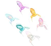 TIDTALEO 6Pcs Iridescent Acrylic Hummingbird Ornament Set, Multi-Color Hanging Bird Pendants for Home Decor, Flying Bird Decorations for Living Room and Bedroom