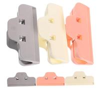 TIDTALEO 6Pcs Large Plastic Diamond Drawing Clips Multi-use Fixing Clamps for Embroidery Craft Accessories in Pink Grey Beige Compact Easy Storage Prevent Creases During Diamond Art