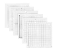 TIDTALEO 6pcs Mini Graphing Pad Self-adhesive Note Pads Lined Grid Paper Memo Sheets for Office School Math Supplies