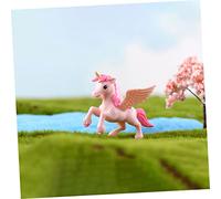 TIDTALEO 6pcs Mini Unicorn Figurines Lightweight Miniature Garden Decor with Wings Stable Small Animal Models for Home Bonsai Desktop Ornament Friends
