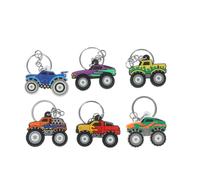 TIDTALEO 6Pcs Off-Road Vehicle Keychains for Women and Men, Cute Cartoon Car Key Rings for Backpacks and Car Keys, Small Pendant Accessories for Outdoor and Travel Use