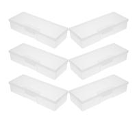 TIDTALEO 6pcs Plastic Nail Tech Storage Containers for Organizing Nail Accessories and Small Manicure Tools for Personal Use on The Go and DIY Art