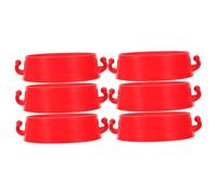 TIDTALEO 6pcs Road Cone Collar Orange Cones Traffic Lights Cone Chain Connectors Kit Solar Traffic Signal Light Connectors for Safety Barrier Chain Retractable Traffic Cone Red Plastic