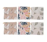 TIDTALEO 6pcs Sanitary Towel Pouch for Women, Cotton Small Diaper Bag with Tear Resistant Material and Creative Pattern, Convenient for Holding and Carrying, for Travelling
