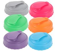 TIDTALEO 6pcs Silicone Can Lids Leakproof Beverage Can Covers Reusable with Color Variety for Dust and Protection