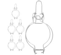 TIDTALEO 6pcs Wire Locking Mason Jar Clips Stainless Steel Replacement Buckles with Spring Mechanism for Kitchen Organization and Airtight Storage