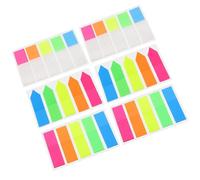 TIDTALEO 6sets Self-adhesive Page Tabs Sticky Page Marker Paper Labels for Study Office Use Semi-transparent Notes with Bright Pastel Colors