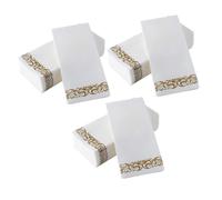 TIDTALEO 75pcs Disposable Printed Paper Napkins Fold Gold Design Party Serviettes for Weddings Birthdays Formal Dinners Guest Hand Towels with Fade Resistant Colors and Soft Absorbent