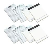 TIDTALEO 8 Books Memo Pads Self-stick Notes Portable and Easy to Use Pet Material 400 Sheets Household Office and School Memo Pads Leaving No Traces