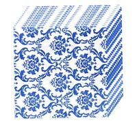 TIDTALEO 80sheets Delicate Wedding Napkins Patterned Cocktail Napkins Lightweight Portable for Parties