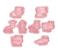 TIDTALEO 8pcs Forest Animal Cookie Cutters Set, 3D Plastic Biscuit Molds for Baking, Press-Type Cookie Stamps for DIY Baking Supplies and Fondant Decoration