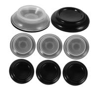 TIDTALEO 8pcs Piano Caster Cups for Upright Legs Non Slip Abs Floor Protectors with Noise Reducing Cushion Hardwood Floor Safeguard and Secure Grip Transparent and Black