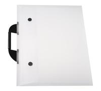 TIDTALEO A3 White Handheld Artwork Portfolio Folder with Button Closure, Portable Art Document Bag for Artists and Students, Multi-Function Art Storage and Presentation Case