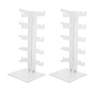 TIDTALEO Acrylic Glasses Rack Holding to 5 Pairs 2pcs for Eyewear Storage, Space-saving Sunglasses Display Shelf Multipurpose and Practical Design for Home Or Store Use