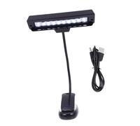 TIDTALEO Adjustable LED Music Stand Clip Lamp for Night Studying Eye Protection Reading Light with Large Clamp Design for Bedroom and Living Use
