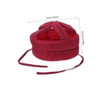 TIDTALEO Adult Soft Protective Helmet for Elderly - Fall Resistant Breathable Safety Cap in Liver Red - Soft Padding Head Protection for Seniors’ Daily Walking and Patient Care