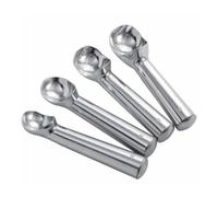 TIDTALEO Aluminum Alloy Ice Cream Scoop with Comfortable Grip, Creative Flatware for Serving Food, Silver Dessert Spoon for Home and Restaurant Use