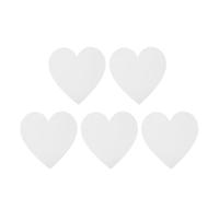 TIDTALEO Artist Canvas Boards 5Pcs Heart Shape 20X20Cm Cotton Acrylic Painting Panels for Beginners and Professionals Suitable for Drawing and Oil Painting