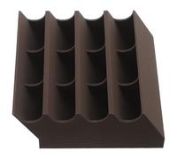 TIDTALEO Barber Blade Organizer Box with 12-Slots for Beard Razor and Clipper Blade, Brown Pla Multi-Compartment Case Providing Secure Storage and Quick Access for Daily Use and Traveling
