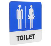 TIDTALEO Bathroom Sign Not Easy to Scratch for Home and Office Acrylic Unisex Restroom Sign with Adhesive Backing Easy to Read