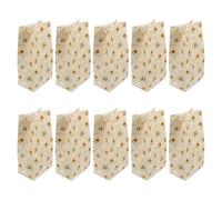 TIDTALEO Bee Pattern Packaging Bags Paper Pouch 10Pcs Lightweight Flat-Mouth Design Candy Storage Pouch for Festival Giving