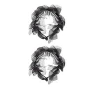 TIDTALEO Black Flower Hair Claw Clips for Women, Multifunctional Soft and Comfortable Plastic and Cloth Material, Stylish Design for Weddings and Daily Life Hair Styling Accessories