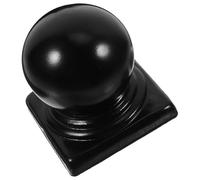 TIDTALEO Black Iron Metal Post Finials with Classic Design for Long-Term Protection and Durability, Suitable for 80mm Square Pipes, as Decorative Fence Covers and Household Railing Finials