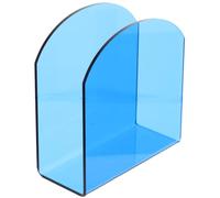 TIDTALEO Blue Acrylic Vertical Napkin Holder Tissue Stand for Bar and Restaurant Desktop, Freestanding Serviette Organizer for Kitchen and Dining Table Decor