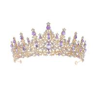 TIDTALEO Bride Tiara Girl Tiara Zinc Alloy Rhinestone Headdress with Bright Luster Dazzling Elegant Design for Ladies and Special Occasions