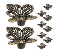 TIDTALEO Butterfly Drawer Knobs with Anti- Feature and Easy Installation Single Hole 12 Pcs Zinc Alloy Vintage Cabinet Handles for Drawers and Cabinet Doors in Homes