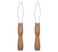 TIDTALEO Button Hook Tool for DIY Clothing Projects 2pcs with Wood Handle for Easy and Quick Buttoning, Metal Dressing Aid for Seniors and Disability and Factory Bulk Production