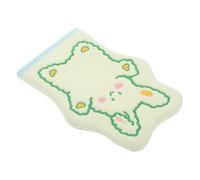 TIDTALEO Cartoon Rabbit Exfoliating Bath Glove for Dual-Sided Body Scrubber Dead Skin Remover Soft Wash Mitt for Boys and Cute Green Embroidered Design