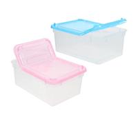 TIDTALEO Caterpillar Breeding Box Reptile Feeding Box Plastic Transparent Cage with Ventilation and Portable Design for Outdoor Silkworm and Gecko Habitat