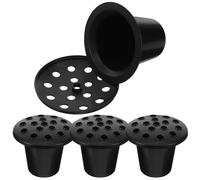 TIDTALEO Cemetery Flowers Pot 4Pcs Sturdy Plastic Planters with Lids for Grave Ornament and Cemetery Flower Holder