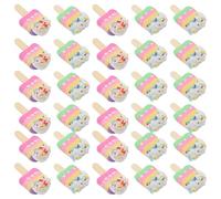 TIDTALEO Clay Ice Cream Pendants Small Charms 30 Pcs Random Color Smooth Surface for DIY Jewelry Accessory for Necklace Making and Crafting