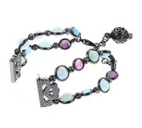 TIDTALEO Comfortable Metal Pearl Watch Strap Luminous Night Wristband Compatible with Popular Smartwatches Stylish Bracelet for Women Men