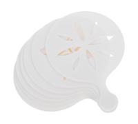 TIDTALEO Cookie Cake Stencils Coffee Drawing templates 8pcs PP Reusable Latte templates Cappuccino Drawing Home Gatherings Butterfly Flowers