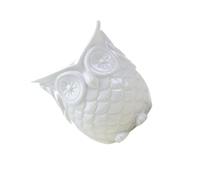TIDTALEO Creative Owl Shaped Ceramic Succulent Planter Pot for Small Flowers and Cactus, White Flower Pot Suitable for Window Sill Or Bookshelf Decoration with Fine Craftsmanship